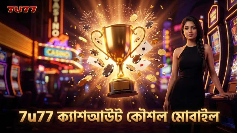 ৭u৭৭-এর মোবাইল অ্যাপে ক্যাশআউট কৌশল ব্যবহারের দৃশ্য।